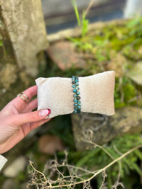 ✨ Bracelet Perlé Fantaisie – Effet Pierre & Billes Dorées