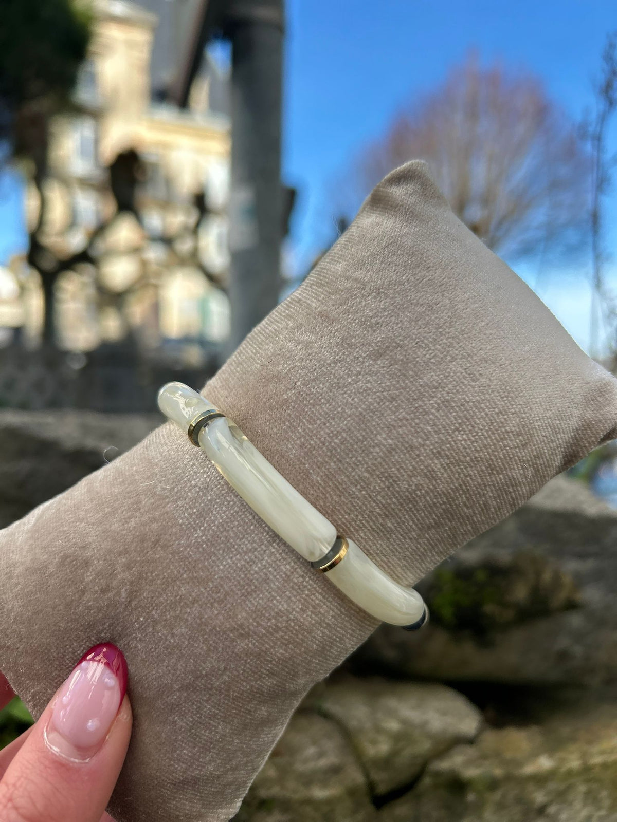 ✨ Bracelet Écaille Chic – Effet Marbré & Détails Dorés ✨