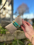 💚 Bracelet “Jungle Pop” – Tons verts & dorés | Vendu à l’unité
