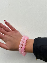 💗 Bracelet Perlé Élastique – Déclinaisons Rose & Lilas