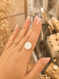 Bague Dorée Réglable – Acier Inoxydable Plaqué Or 18K