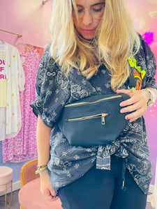 Sac Banane Bleu Paon