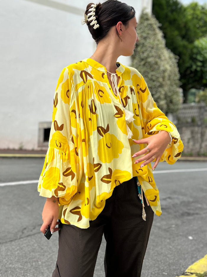 blouse rock jaune été 2026