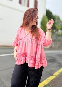 blouse rose hyper tendance 
