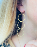 Boucles d'oreilles - cercles - acier inoxydable