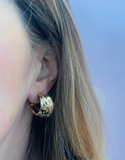 boucle d'oreilles clip acier inoxydable dorées chic