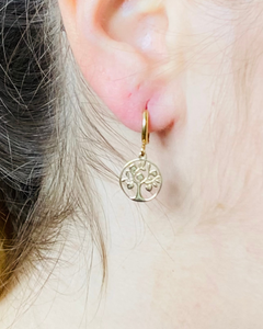 Boucles d'oreilles - acier - Arbre de vie