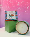 🕯️ Bougie PADDYWAX – Flower Ceramic Candle – Cactus Flower