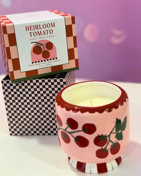 🕯️ Bougie A Dopo – Tomato Vine en Céramique – Parfum Heirloom Tomato (226g)