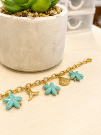Bracelet Breloques Doré – Édition Été Bohème | Modadom ✨