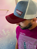 casquette confortable avec filet . reglable . gris jean ; aubergine ; beige . confortable 