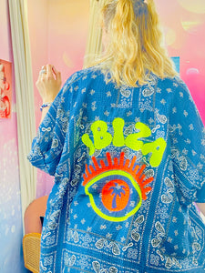 Chemise longue bleue - Ibiza