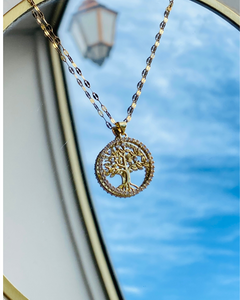 Collier - acier inoxydable - arbre de vie