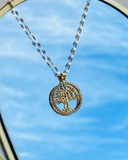 Collier - acier inoxydable - arbre de vie