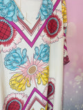 🌸 Combo “Lumière Graphique” – Robe imprimée & gilet fluide