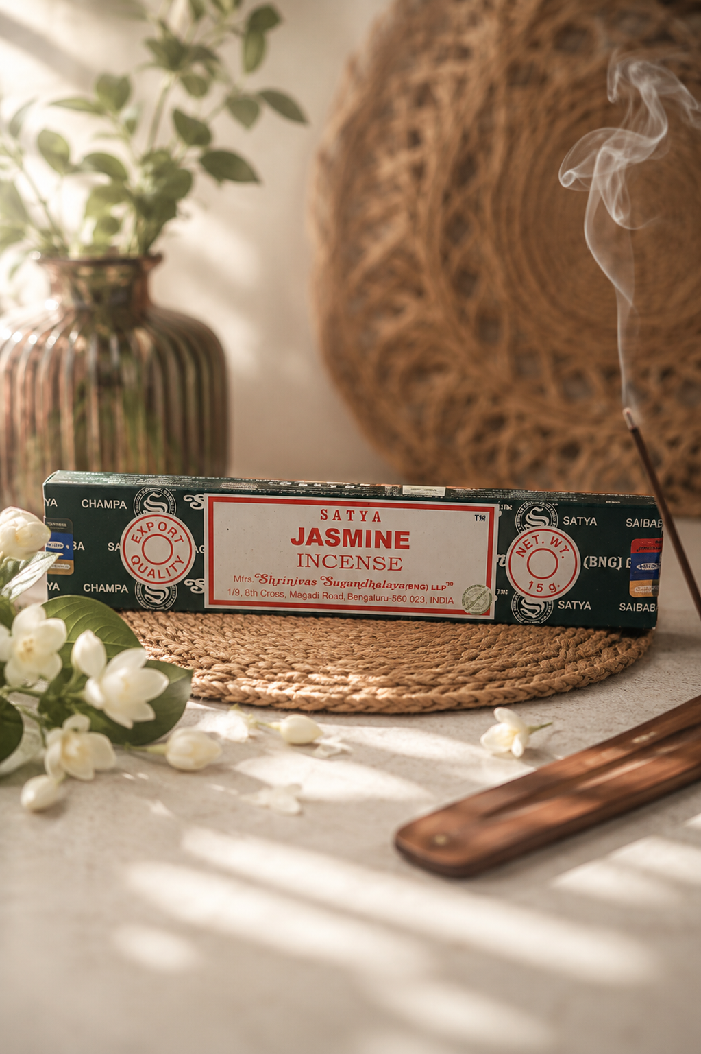 Encens Satya Naturel 15g – Bâtonnets d'Encens Artisanaux