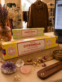 Encens Satya Naturel 15g – Lemon Grass & Citronella | Fraîcheur & Purification