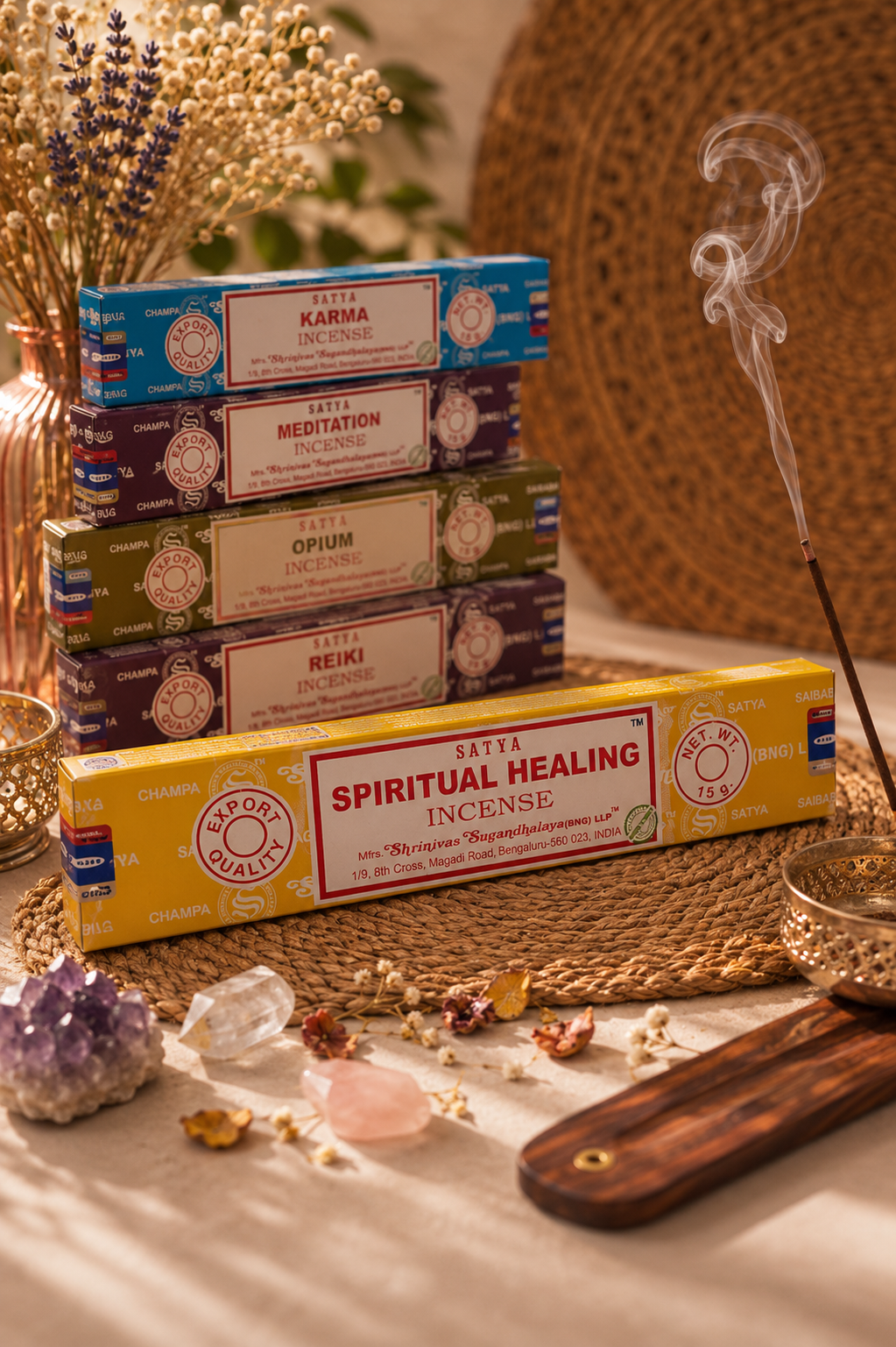 Encens Satya Spirituel 15g – Collection Énergies & Méditation