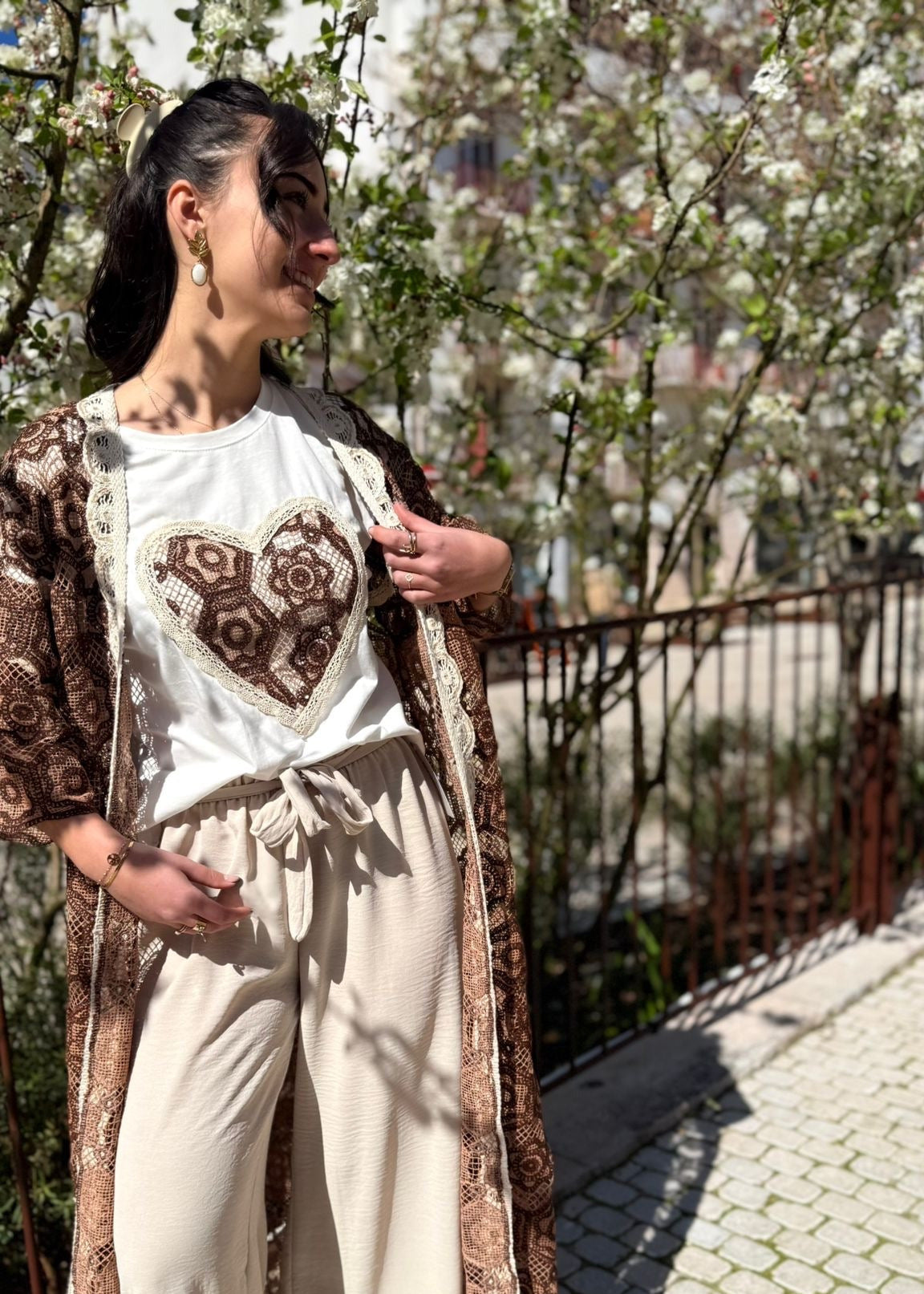 T-shirt Corazon Brodé