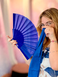💙 Kit Fête Basque "Tout Bleu" – Foulard + Éventail assorti