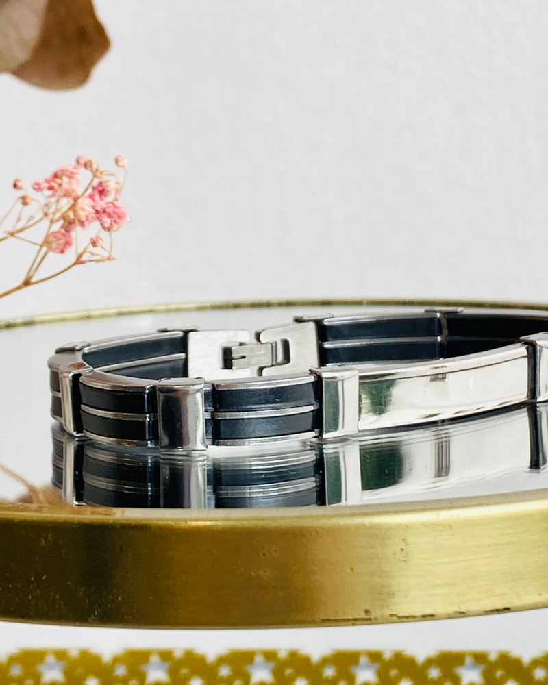 Bracelet - gourmette - homme - personnalisable - acier inoxydable