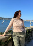 Haut Col Bateau Beige