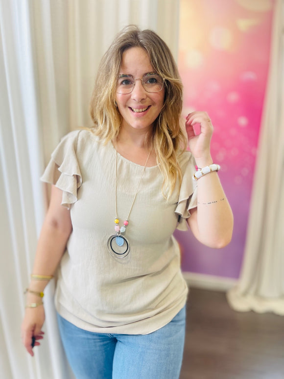 ✨ Top volanté – Élégance & confort – 5 coloris chics
