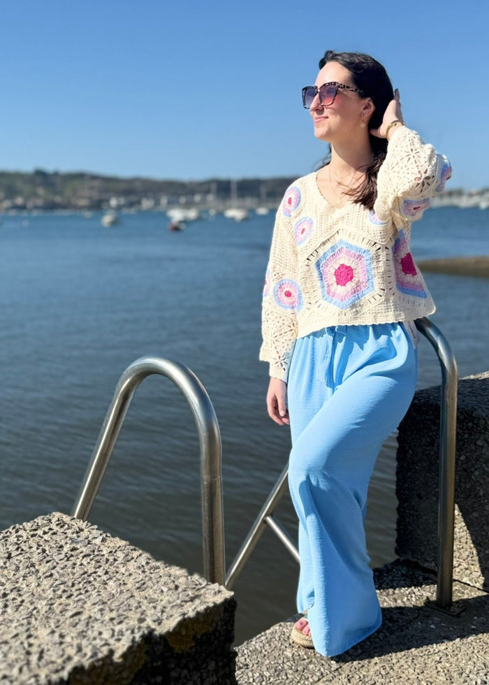 Pantalon Fluide Bleu