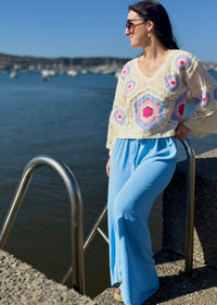 Pantalon Fluide Bleu