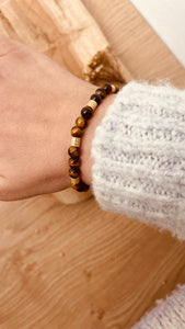 Bracelet élastique œil de tigre