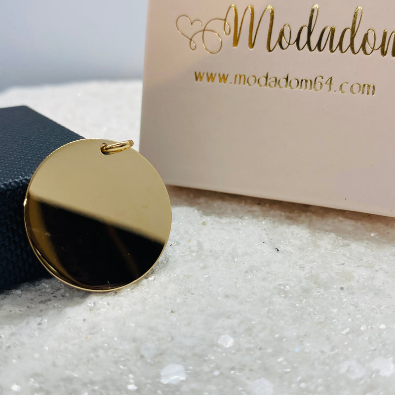 Pendentif personnalisable plaqué or