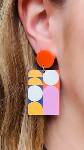 Boucles d’oreilles en acier . Co. color!