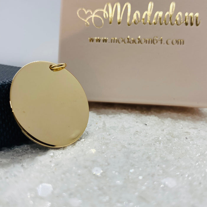 Pendentif personnalisable plaqué or