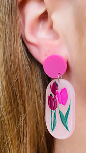 Boucles d’oreilles en acier . Co. color!