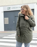 🌿 PARKA IMPERMÉABLE EFFET GOMME KAKI