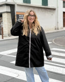 🖤 PARKA IMPERMÉABLE RÉVERSIBLE NOIRE & ARGENT