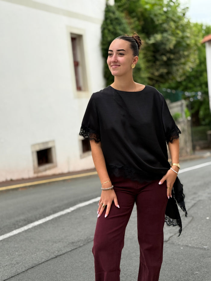Jean bordeaux femme | XS au XL – Modadom