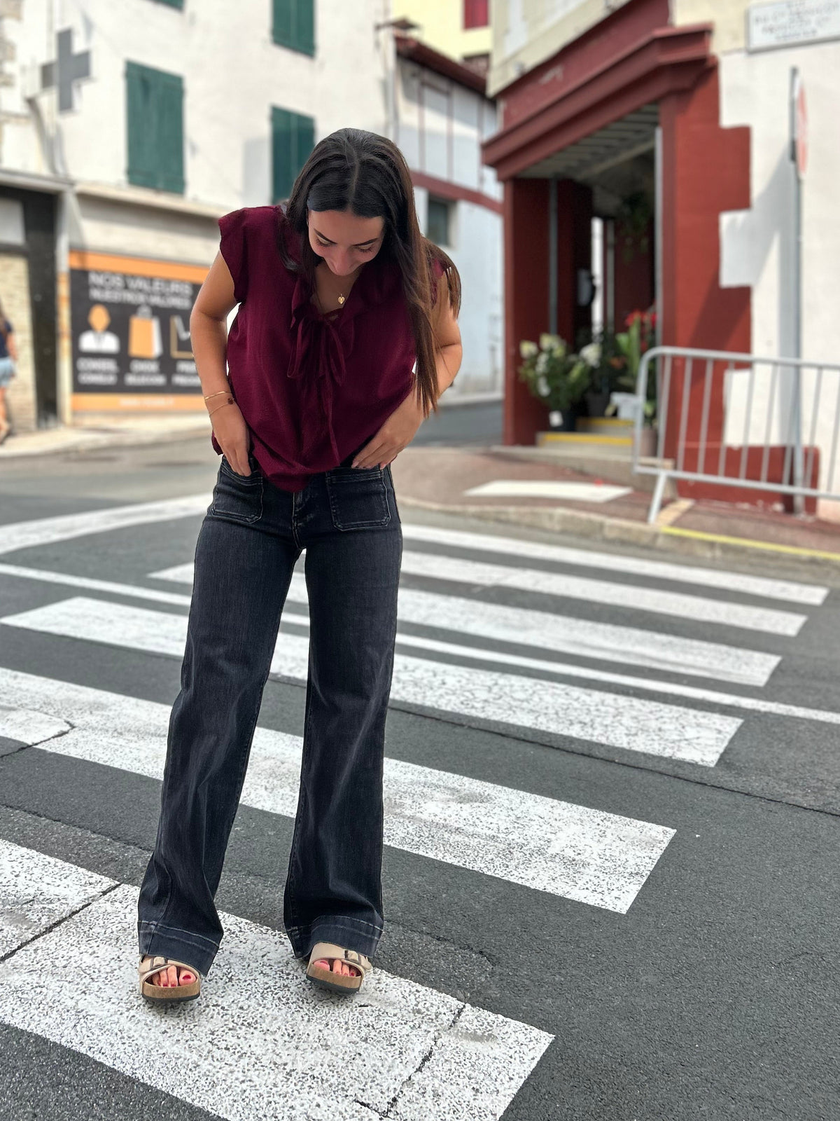 Jean Noir Délavé Femme | Poches | Du XS au XL | 68% Coton | Modadom