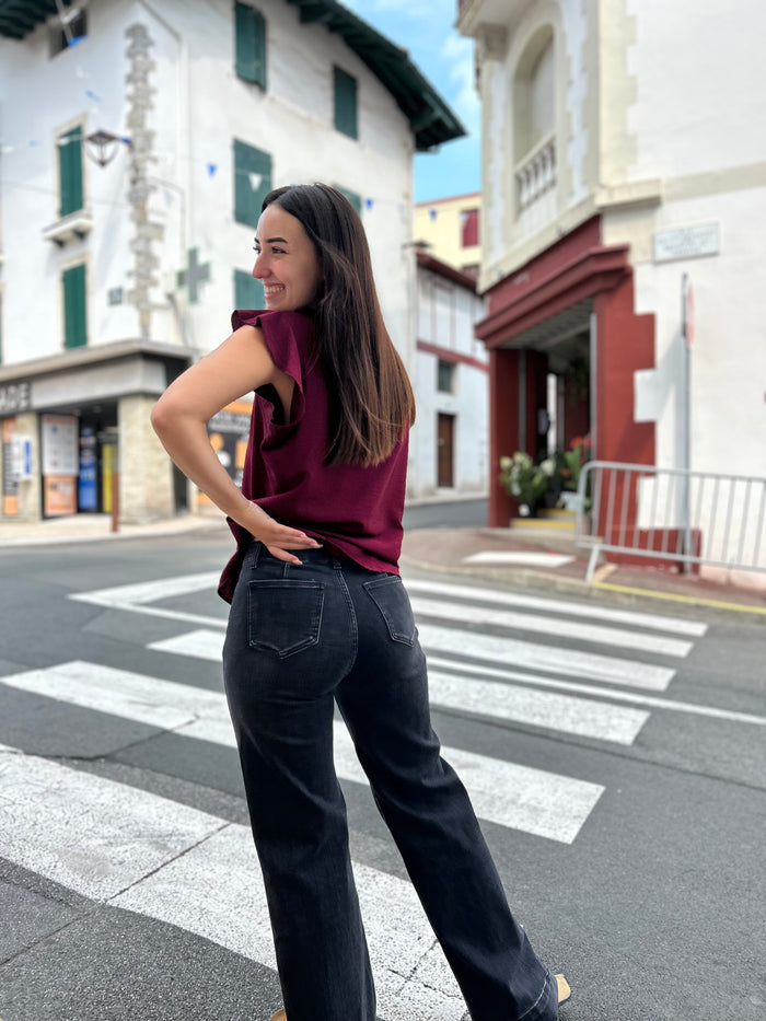 Jean Noir Délavé Femme | Poches | Du XS au XL | 68% Coton | Modadom