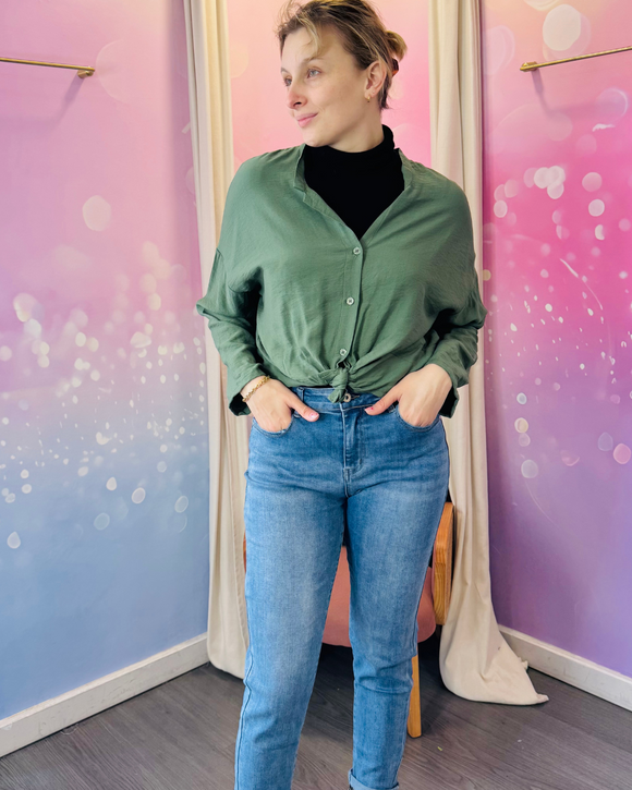 👖 Jean coupe droite – effet seconde peau & look décontracté