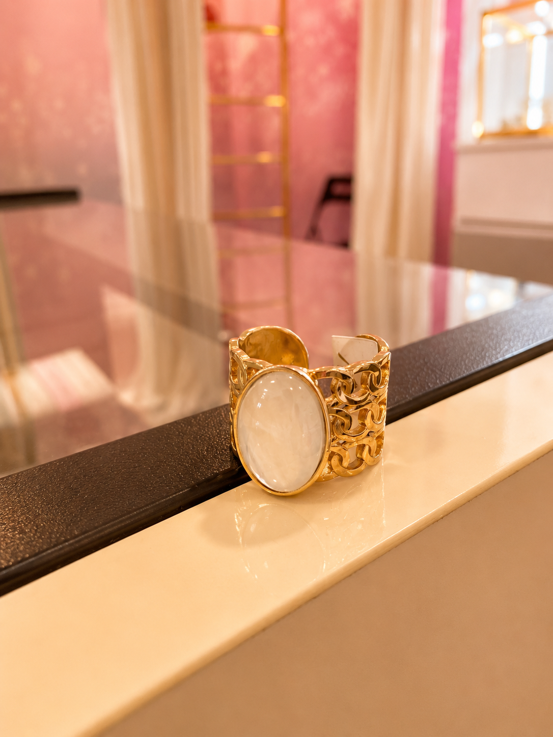 Bague Dorée Réglable – Acier Inoxydable Plaqué Or 18K