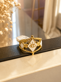 Bague Dorée Réglable – Acier Inoxydable Plaqué Or 18K