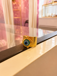 Bague Dorée Réglable – Acier Inoxydable Plaqué Or 18K