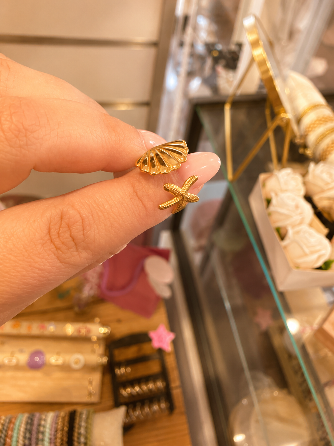 Bague Dorée Réglable – Acier Inoxydable Plaqué Or 18K