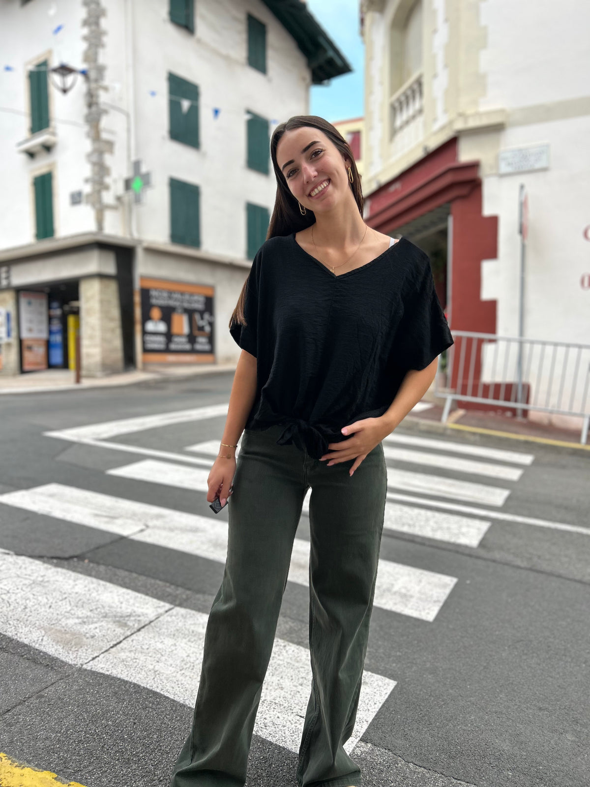 Pantalon Droit Kaki Femme | Tailles S au XL | 95% Coton | Modadom