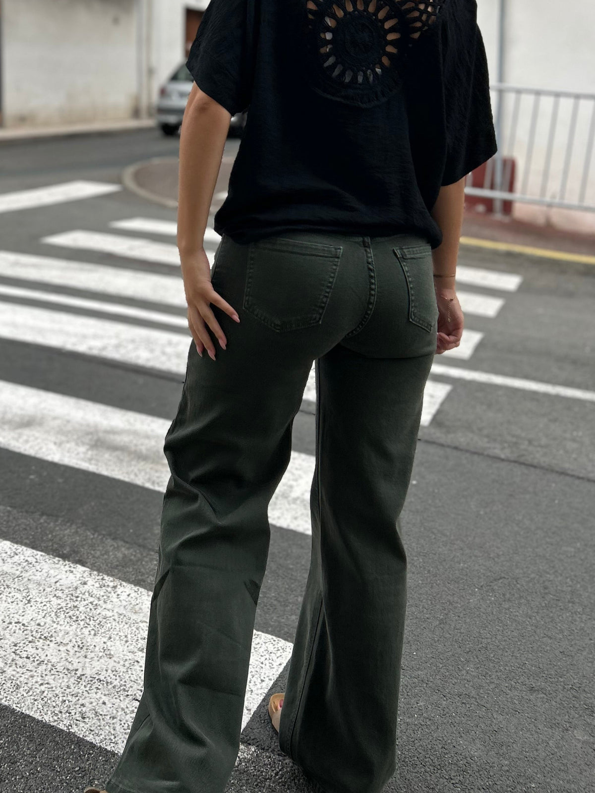 Pantalon Droit Kaki Femme | Tailles S au XL | 95% Coton | Modadom