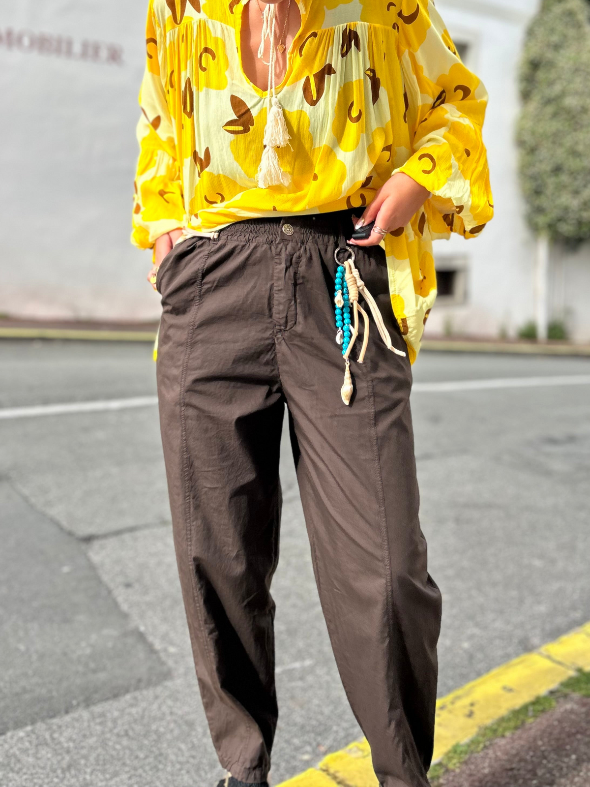 pantalon ballon chocolat été 2026 