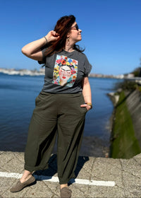 Pantalon Barrel Kaki