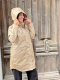 🌿 PARKA IMPERMÉABLE EFFET GOMME DOREE