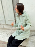 🌿 Parka imperméable - vert sauge